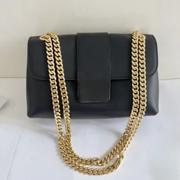 Fashion Gold Chain Flip Messenger Bag Geschäftsreise Aktentasche Männer und Frauen 10A glatte Kalbskinte Handtasche täglich Pendelreisen große Kapazitäten