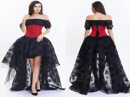 Ny vintage viktoriansk gotisk steampunk kväll korsett burleska klänning s2xl 17017330158