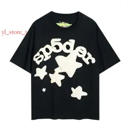 Дизайнер футболок SP5Ders 555 Tee Luxury Fashion Mens Tshirts Ранней весны Новая футболка с чистой хлопчатобу