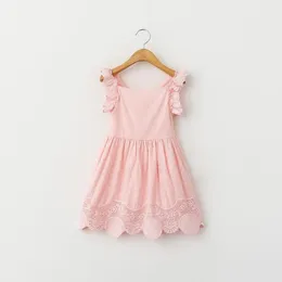 Vieeoease Girls Dress Flower Kids Clothing 2018 Sommer Mode ärmellose Weste Stickerei Prinzessin Partykleid Ku1364032527