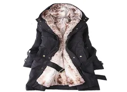 Women Lamb Wool Jacket WholeWomen039s Winter Coat Cheap Thickening Warm Hooded Parka Overcoat PLUS SIZE XXXL for Female2263861