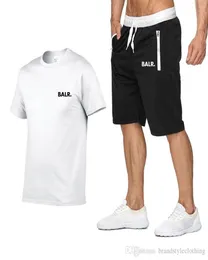 BALR 디자이너 여름 셔츠 반바지 남성 트랙 슈트 남자 럭셔리 짧은 슬리브 캐주얼 조깅 바지와 함께 풀오버 homme sportsui8061675