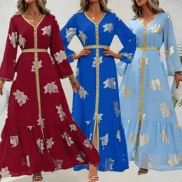 Etniska kläder kaftan klänningar lyxiga pärlor kvinnor dubai broderier elegant långärmad muslimsk abaya islam kalkon jellaba marockansk klänning
