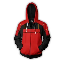 2018 Nya män kvinnor Madara Uchiha Zip Up 3D hoodie tröjor tröjor