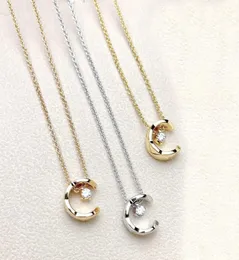 2022 CARM DE MATERIAL DE MATERIAL DE GOLD TOP T GOLTA Pendat colar com um diamante brilhante em três cores revestidas para mulheres Jewelr9963763