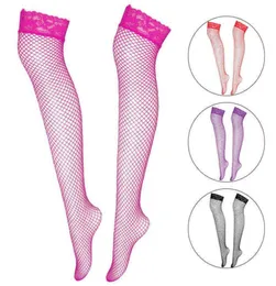 Meias de pesca sexy Mulheres Summer Summer Fino Mesh Transparente Taxa Minga Alta Elasticidade sobre o joelho Nylon Staque 6 Cor x2202184854233