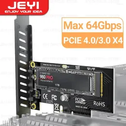 Cavi del computer Jeyi M.2 NVME a PCIE 4.0 3.0 Adattatore SSD 64GBPS X4 X8 X16 Scheda di espansione per PC desktop PCI-E GEN4 GEN3 Full Speed