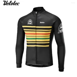 Racing Gets Velotec Men Cycling Jersey estabeleceu manga comprida 2024 Team Road Bike Roupas Mtb Bib Pants ROPA Ciclismo