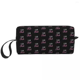 Kosmetische Taschen Labor Chick Tech lustiger Make -up -Taschen -Organisator Aufbewahrungsdopp Kit Topp Kit Frauen Schönheit Reisen Bleistift Gehäuse