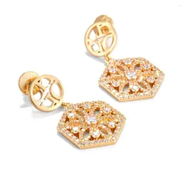 Dangle Earrings CILMI HARVILL CHHC Autumn Women's Hexagonal Flower Design Exquisite Gift Box Packaging Holiday Banquet