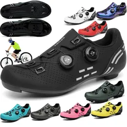 أحذية ركوب الدراجات Taobo 2024 الحجم الكبير 47 46 حذاء رياضة سريع الدانتيل MTB قفل ذاتي قفل المرابط سباق الطريق سرعة الدراجة المسطحة أحذية رياضية