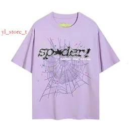 Дизайнер SP5DERS T 2024 Summer for Men and Women Graphic Tee Clothing 555 Tshirt Pink Black White Young Thug 55555 Spiders Shirt 7e78