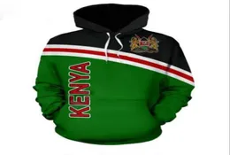 Nya mode coola tröja hoodies män kvinnor 3d tryck älskar mitt land kenya flaggstil streetwear långärmad kläder aa062102861