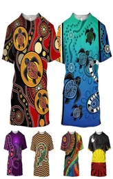 Men039S TSHIRTS EST Fashion Menwomen Aboriginal Indigenous Turtle Dot målning Art 3D Printing T Shirt Vertigo Hypnotic Vorte2074606