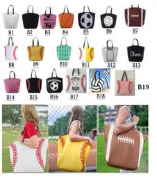 Canvas Bag Baseball Tote 19 Styles Sports Bags Casual Softball Bag Сумма футбольные баскетбольные баскетбольные балки сумки для дома CCA125970425
