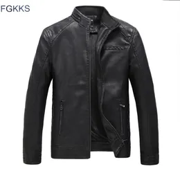 Hela FGKKS NYA MEN039S BROWN ELUINE LÄDER JACKETS Män äkta äkta Cowhide Brand Male Bomber Motorcykel Biker Coats5916579