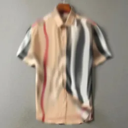 Ridning Mens Casual Shirts Hemd broderi Polo krage korta ärmskjortor knapp upp skjorta män designers camisas högkvalitativ enkel rowutton plaid -shirt