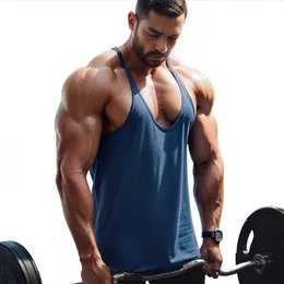 Mens Tops Tops Gym Clothing Acessível camisa sem mangas para musculação construída para durar o algodão confortável y fitness 240507