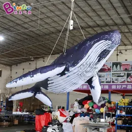 Vendas diretas de fábrica suspensa hifvas de baleia modelo inflável de baleias shopping center parque oceano decoração de teto suspenso decoração
