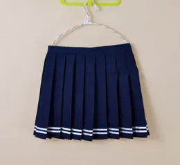 Koreanische Schuluniform für Mädchen plissierte Rock Cosplay Cute Japanische Highschool -Schüler Rock High Taille 4xl Navy Minirock6640798