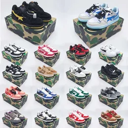 New Men Casual Shoes Sneakers Designer For Stases Womens Low Top Sk8 Black White Baby Blue Orange Camo Green Pastel Pink Nostalgic Grey Mens Outdoor Fashion 89