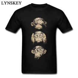 Erkek Tişörtler Bilge Maymunlar Erkek Moda T-Shirt Vintage Boyama T-Shirt Üst Saf Pamuk Kumaş Kısa Kollu Gençlik Özelleştirme Q240517