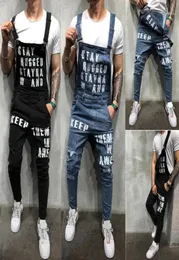 Men039s Jeans Fahsion Mannen Casual Losse Pocket Overalls Comfortabele Denim Jumpsuits Bib Pants Plus Big Size Voor Man Blauw B2027936
