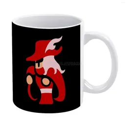 Кружки FF Red Mage White Mug Print Print 11 Oz Coffee Cup Cufe Final Fatnasy видеоигры Nes RPG