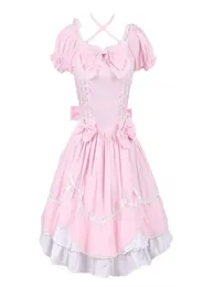 Può essere un fiocco a manica corta rosa e bianca personalizzato con abiti vittoriani lolita vittoriani per donne personalizzate 8235904