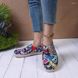 Casual Shoes Spring Vulcanized Shoe Women Slip-On Outdoor Flat Non-Slip Trendy Color Matching Designer Round Toe Buty Damskie