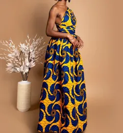 Afrikanische DRSSSSE für Frauen 2020 Nachrichten Maxi Dashiki Print DIY Verband Damen 6Color Langer Robe Afrikum sexy Ankara African Clothes2578360