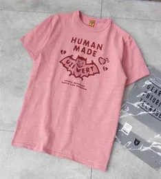 Humano Made X Lil Uzi Vert Co marca Pink Bat Diamond Nigo Summer Novo Manga curta Tshirt Men Tshirts234wc113007107