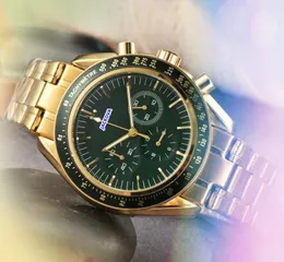 Automatic Date Men Stop Watch Watches Mens Luxury Japan Quartz Movement Clock Racing Presidente Presidente Full Functional Timing Watch Funzionalità di Natale Regali di Natale