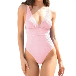 Kvinnors badkläder ett stycke sexigt bikini mode-framåt med bh-kuddar Ingen stålstöd Simdräkt Summer Solid Set