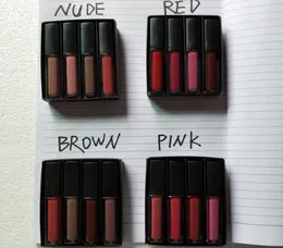 Liquid Lipstick Kit The Red Nude Brown Pink Edition Mini Liquid Matte Lipstick 4pcsset 4 x 19ml 1303612