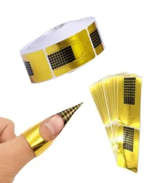 Yanlış Çiviler 500pcs Fransız Tırnak Formu İpuçları Akrilik UV Jel Uzatma Kizletici Çıkartma Sanat Kılavuzu Kalıp Manikür DIY Tool5500909