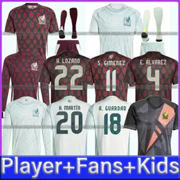 2024 Mexiko Soccer Jerseys Chicharito National Team Football Shirt Men Kids 2024 2025kit Home Away Camisetas Copa America Maillot Mexique 1985 Retro Gimenez Lozano