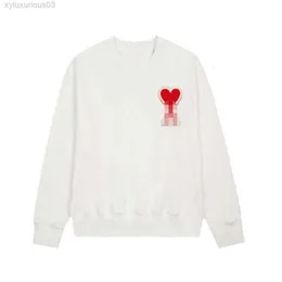 AMIS 디자이너 남성 자수 후 까마귀 하이 스트리트 후드 티 여성 스웨트 셔츠 붉은 심장 긴 소매 커플 파리 넥 패션 x7qujohj johjkjhn kjh