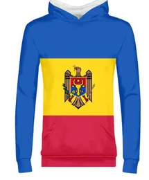 MEN039S Hoodies Sweatshirts Moldova Erkek DIY Özel Yapım İsim MDA Zipper Sweatshirt Nation Flag MD Republic Count5434100