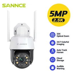 Wireless Camera Kits SANNCE 5MP 20X optical zoom Camera Built-in Microphone Speaker Wifi Survalance Camera Full-Color Human detection Smart Tracking J240518