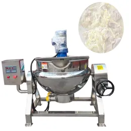 Industrial Electric Cooking Mixer Equipment Steam Gas Heating Jacketed Kettle with Agitator for Syrup Jam Sauce Milk