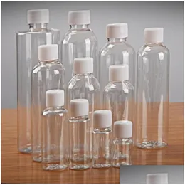 Bottiglie di imballaggio all'ingrosso a bottiglia di plastica in plastica trasparente in plastica in plastica 5 ml 10 ml 20 ml 30 ml 50ml 60ml 80ml 100ml 120ml 150 ml RIFILABILE CO DHY83