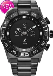 Citizen CZ Smart Gen 1 Hybrid SmartWatch 44 mm kontinuierliche Herzfrequenzverfolgung Fitness Aktivität Golf App zeigt Benachrichtigungen und Nachrichten Bluetooth Connection 15 an 15