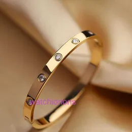 AA Cratter New Brand Classic Designer Bracelet V Gold High Quality Screw Smooth Face Four Diamond Six Wide Narrow Full Sky Star
