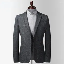 Męskie garnitury 2024 Autumn Winter Jacket Slim Fit Empear Smart Casual High Quality Young Men Suit na imprezowy ślub