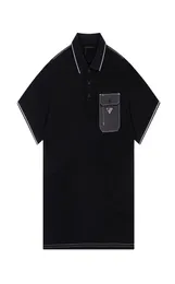 Boutique Summer Men039s Prap Home Shortleved Polo Shirt Men039S Business Casual Laval Classic Triangle Pocket Triangle Etichetta Tshi9464939