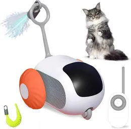 Aircraft Modle 2-Mode Intelligent Cat Toy Toy Automatic Bewegung und Fernbedienungsspielzeug für Katzen und Hunde Interactive Games Kätzchen Training Haustier Vorräte S2452022