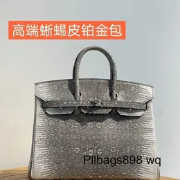 Bolsa de couro de lagarto platina 7a artesanato kliys saco de pele de crocodilo saco de lagarto saco de pele sênior saco de mão sênior saco feminino novo saco de grande capacidade