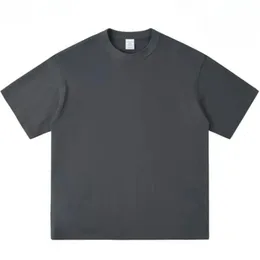 400 GSM High Qualtity Übergroßes schweres Gewicht T-Shirt für Männer Kurzarm Tee Baumwolle Festkörper Trend Leisure Streetwear groß 240520