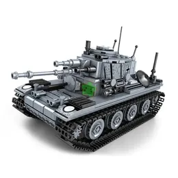 T38 WW2 Military Main Battle Tank WW2 Building Blocks Collection Model Iron Army DIY Assembled Toys 240517